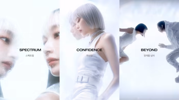 SPECTRUM, CONFIDENCE, BEYOND 문구를 세 사진에 나눠 적은 SEESUN 표지